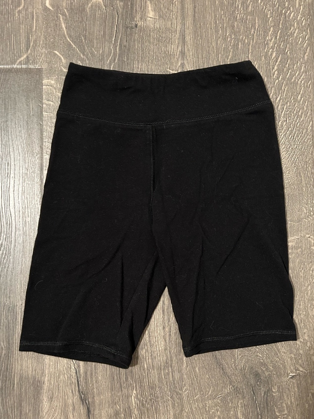 Black Cotton Bike Shorts